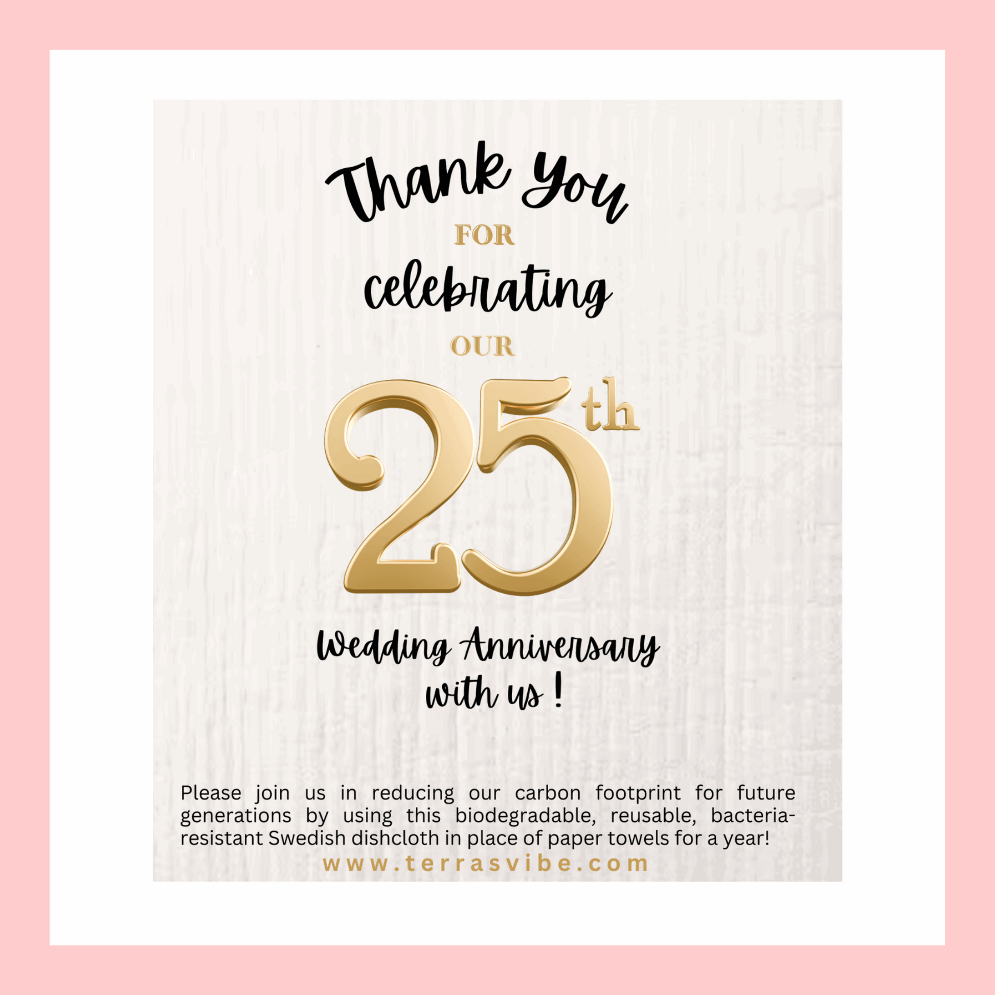 ANNIVERSARY PARTY FAVOUR ~ 25th or 50th Year