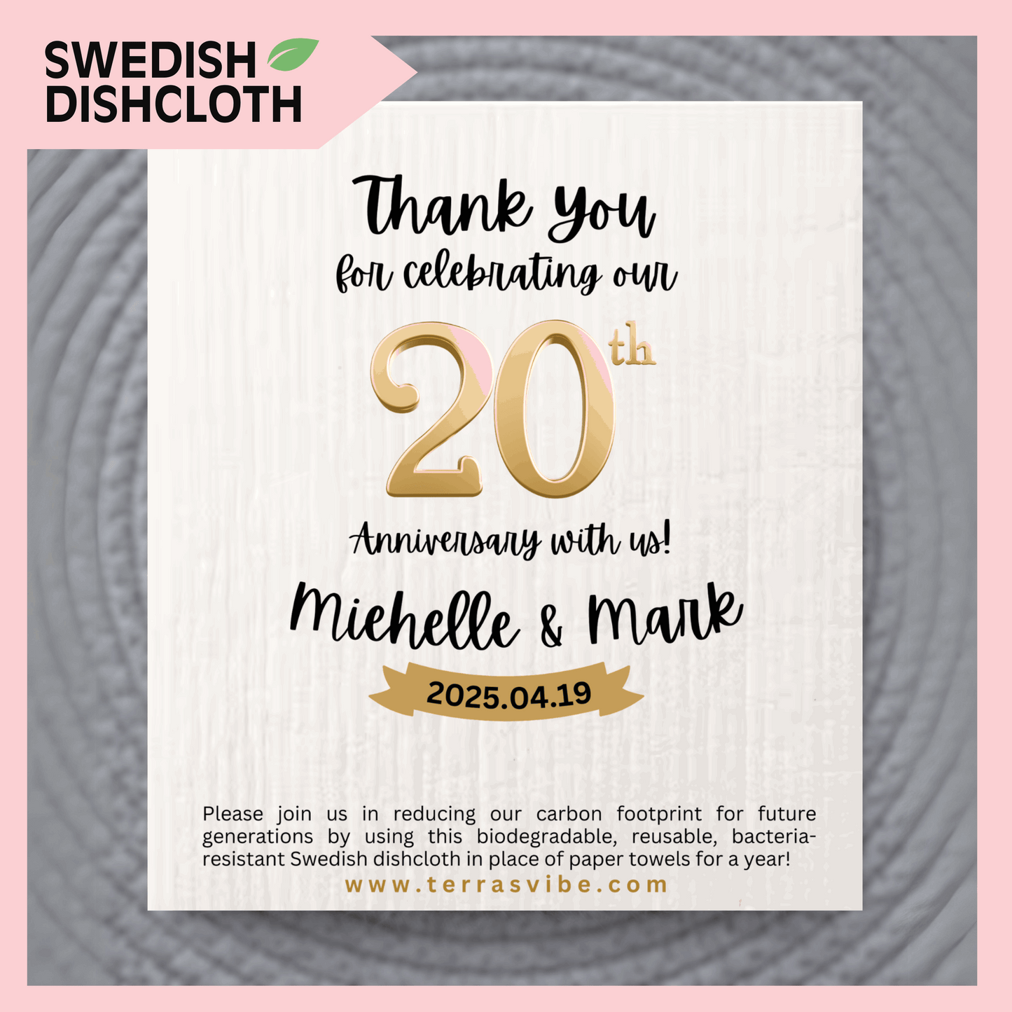 ANNIVERSARY PARTY FAVOUR ~ PERSONALIZED