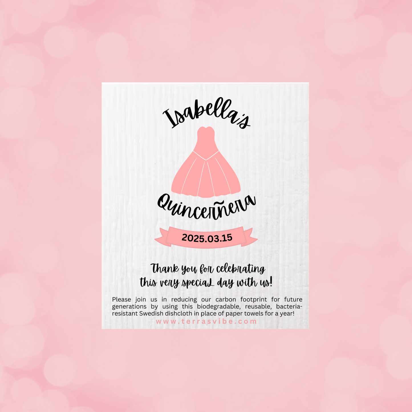 Eco-Friendly Swedish Dishcloth | Quinceanera | Terra's Vibe