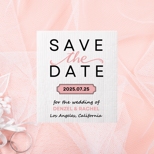 Save the Date Swedish Dishcloth | Terra's Vibe