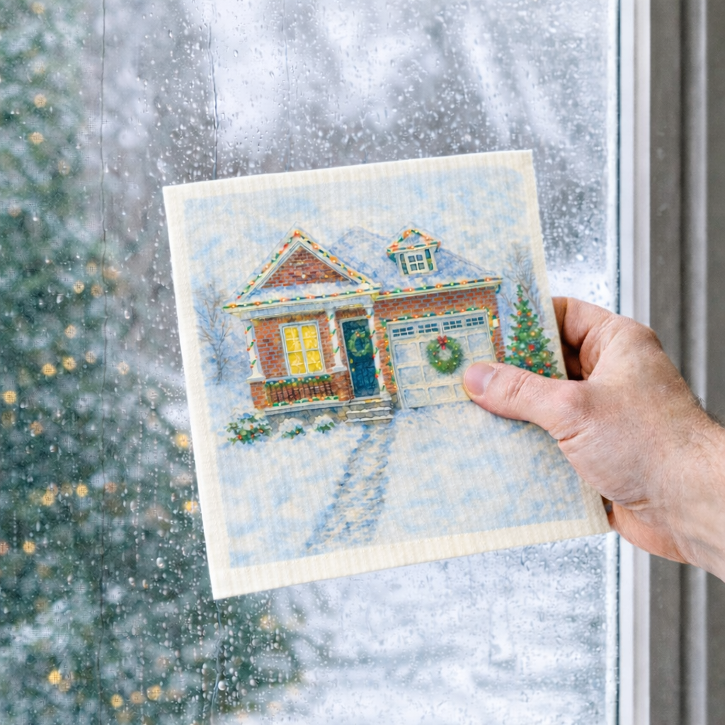 25 x Print Your HOUSE or COTTAGE PHOTO on Swedish Cloths