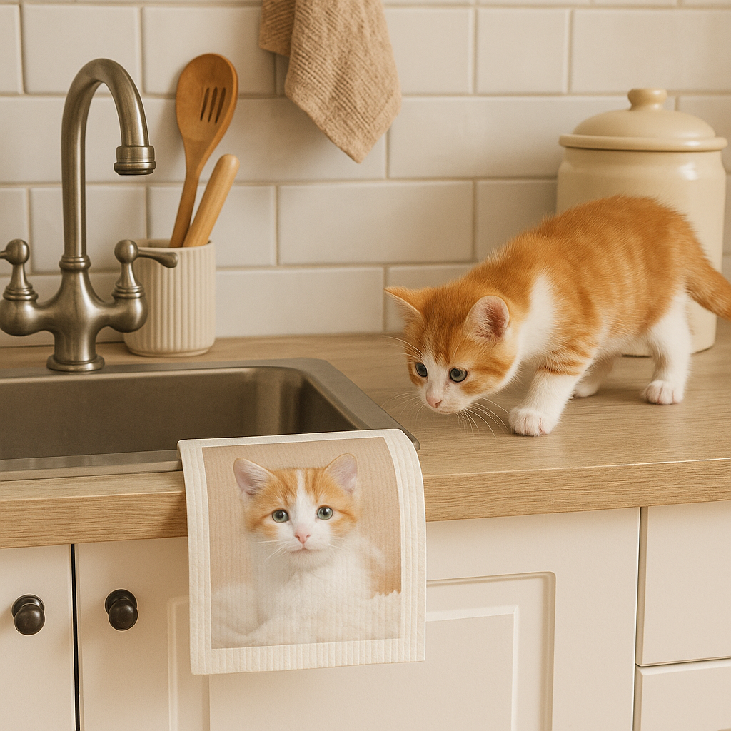 Print Your CAT PHOTO on Swedish Cloths