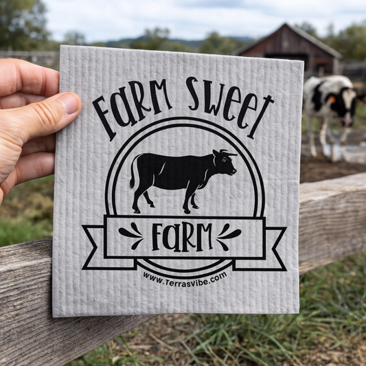 FARM SWEET FARM - Swedish Cloth