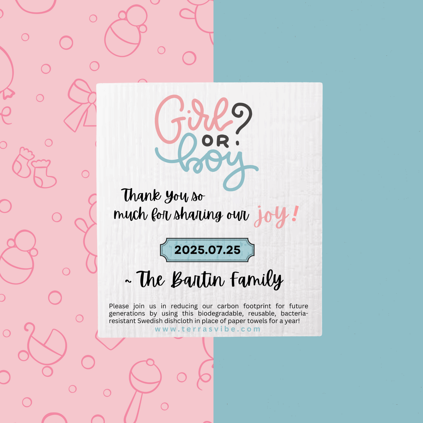 Gender Reveal Favors | Personalized Gender Reveal | Terra's Vibe