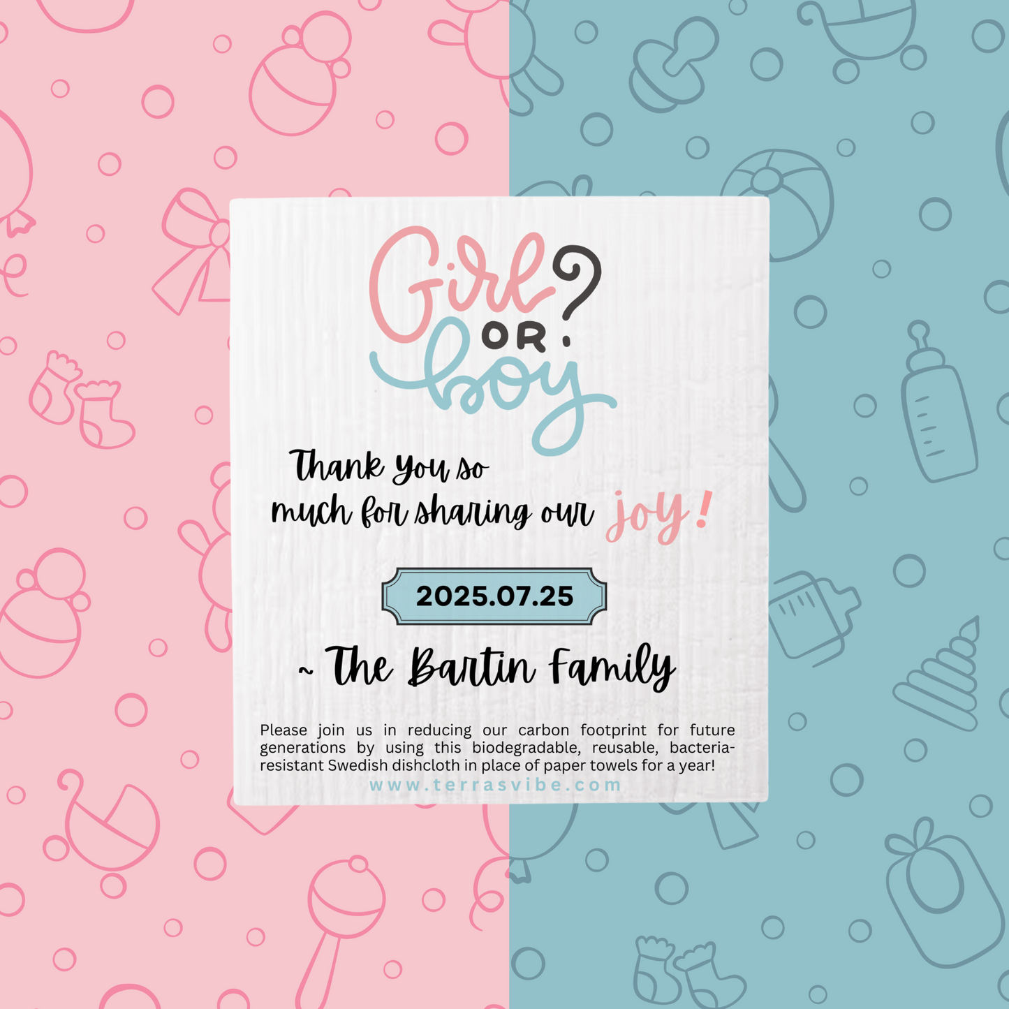 Gender Reveal Favors | Personalized Gender Reveal | Terra's Vibe
