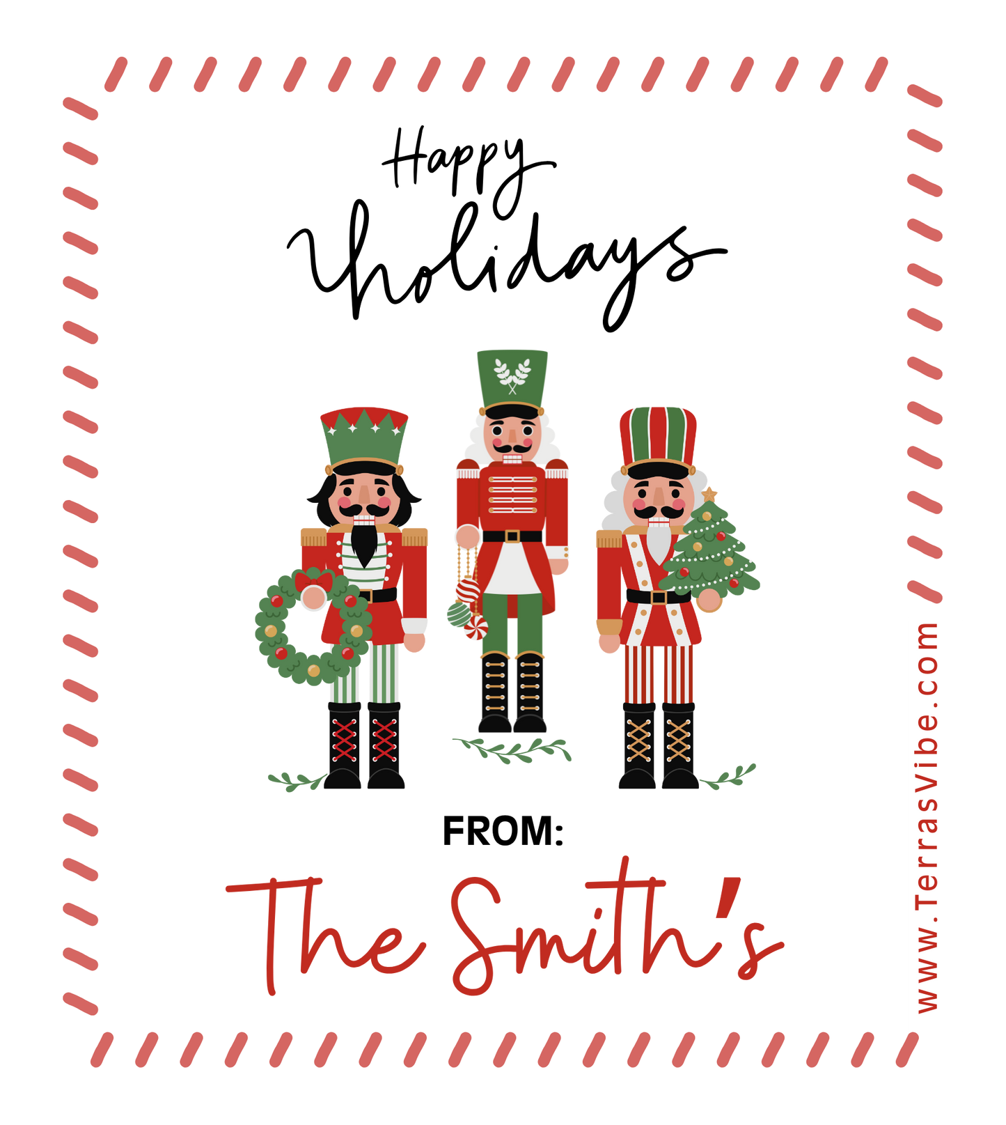 PERSONALIZED HOLIDAY NUTCRACKER- Swedish Cloth