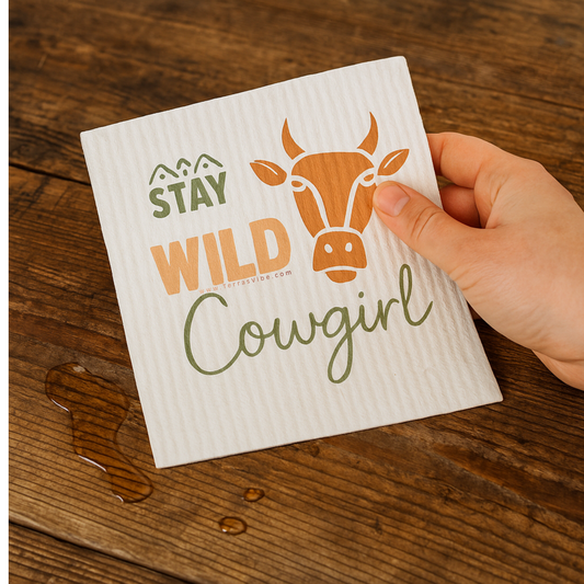 STAY WILD COWGIRL - Swedish Cloth