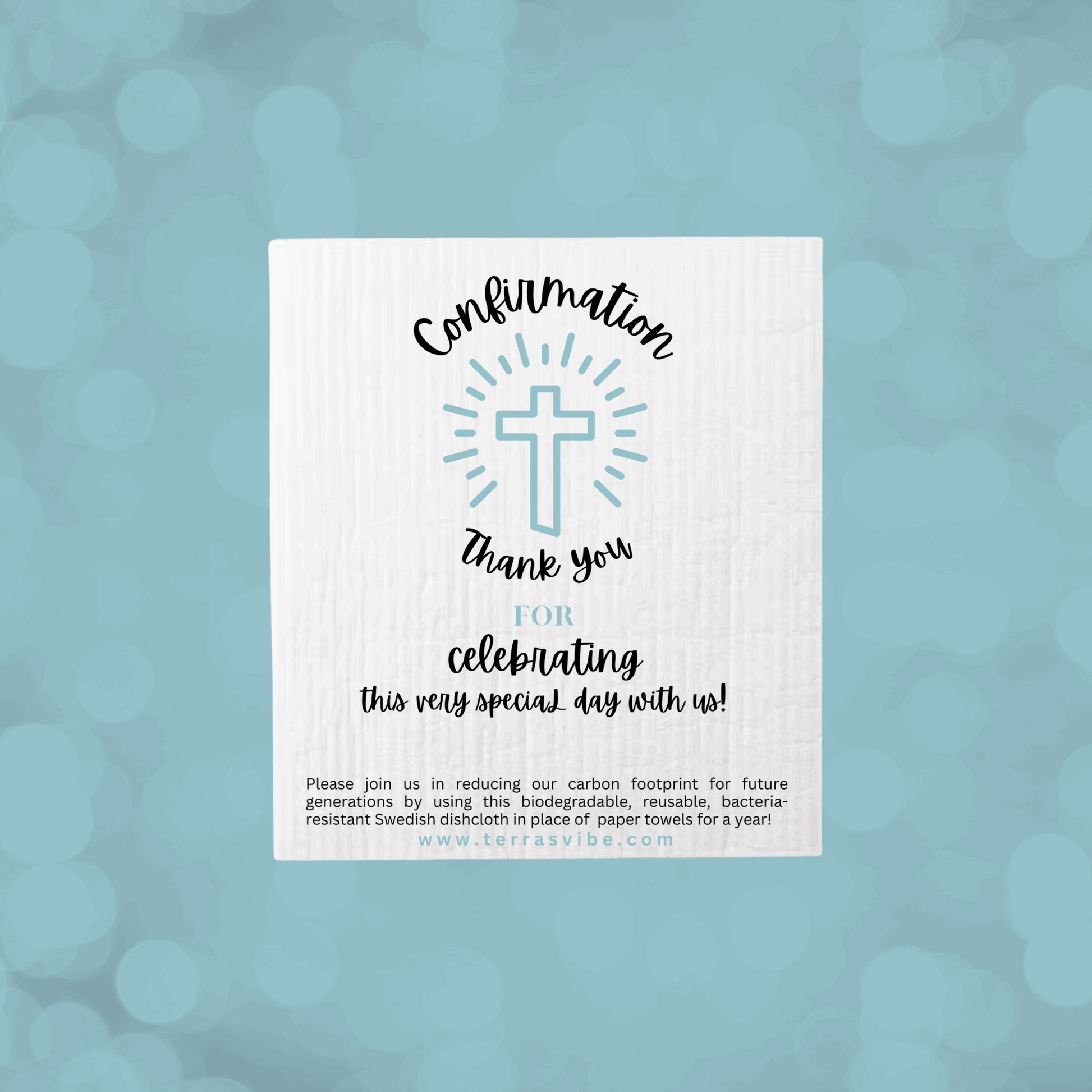 Printed Swedish Dishcloth Favors | Terra's Vibe