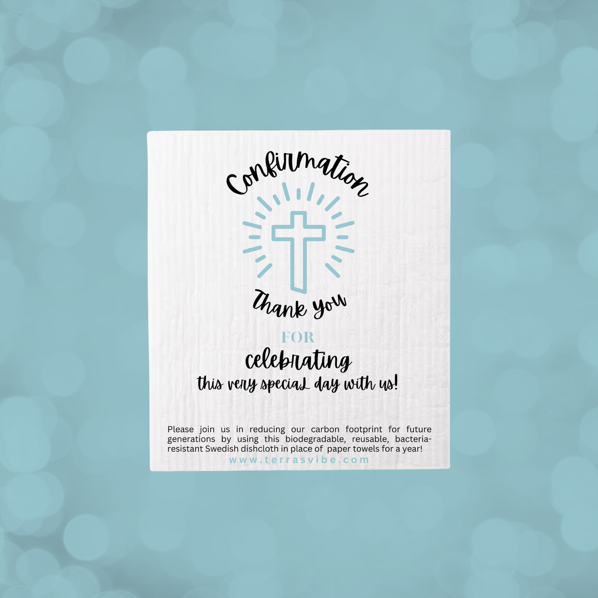 Printed Swedish Dishcloth Favors | Terra's Vibe