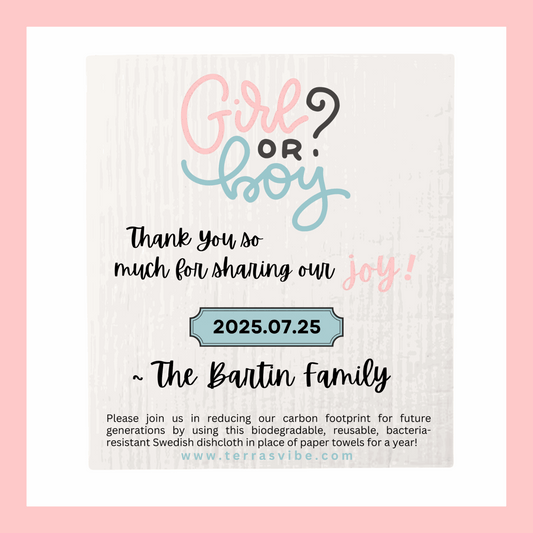 GENDER REVEAL PARTY FAVOUR ~ PERSONALIZED