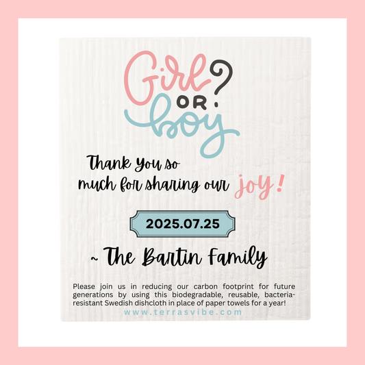 GENDER REVEAL PARTY FAVOR ~ PERSONALIZED