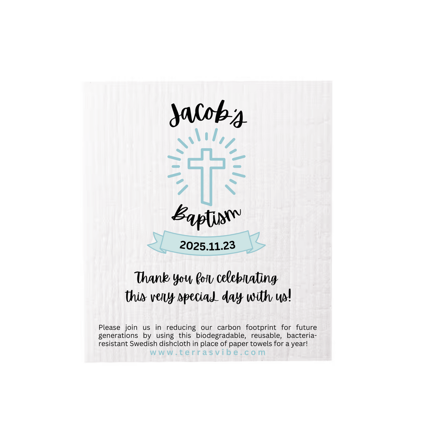 BAPTISM FAVOR ~ PERSONALIZED ~ [pink or blue]