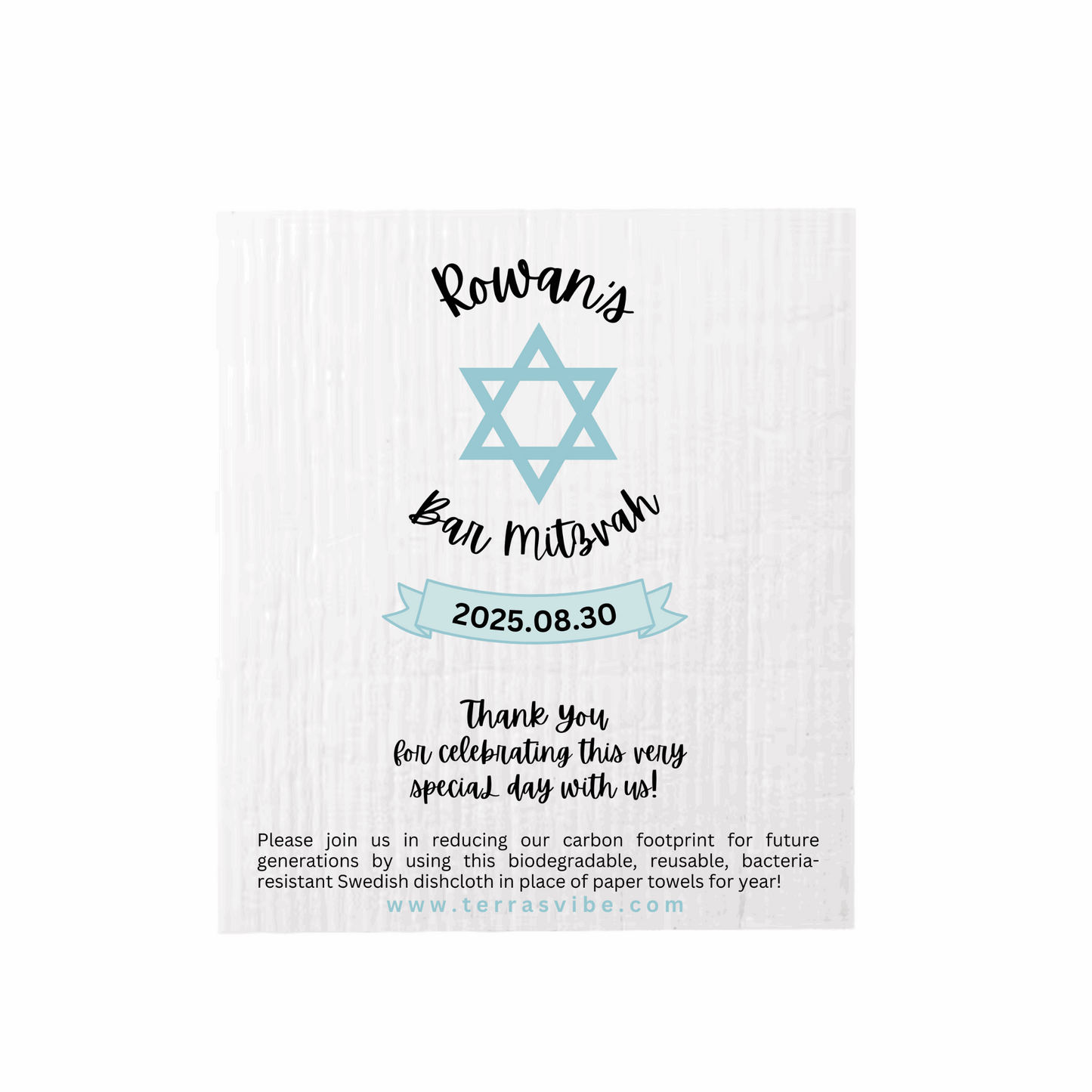 BAT or BAR MITZVAH FAVOUR ~ [pink or blue]