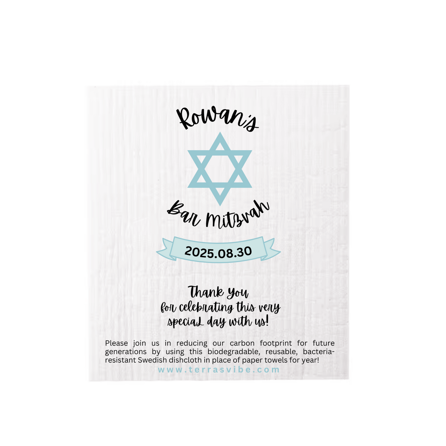 BAT or BAR MITZVAH FAVOR ~ [pink or blue]