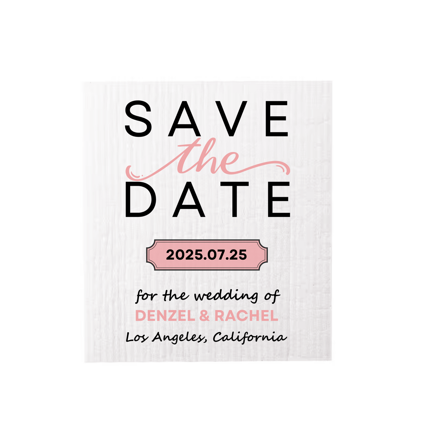 Save the Date Swedish Dishcloth | Terra's Vibe