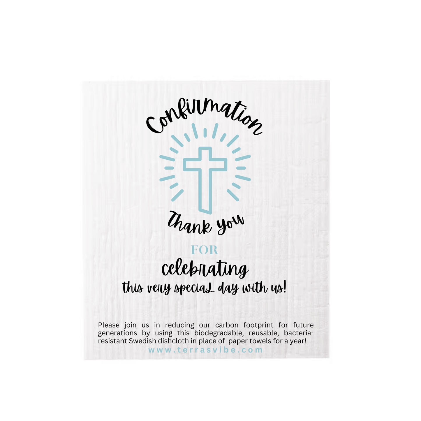 Printed Swedish Dishcloth Favors | Terra's Vibe