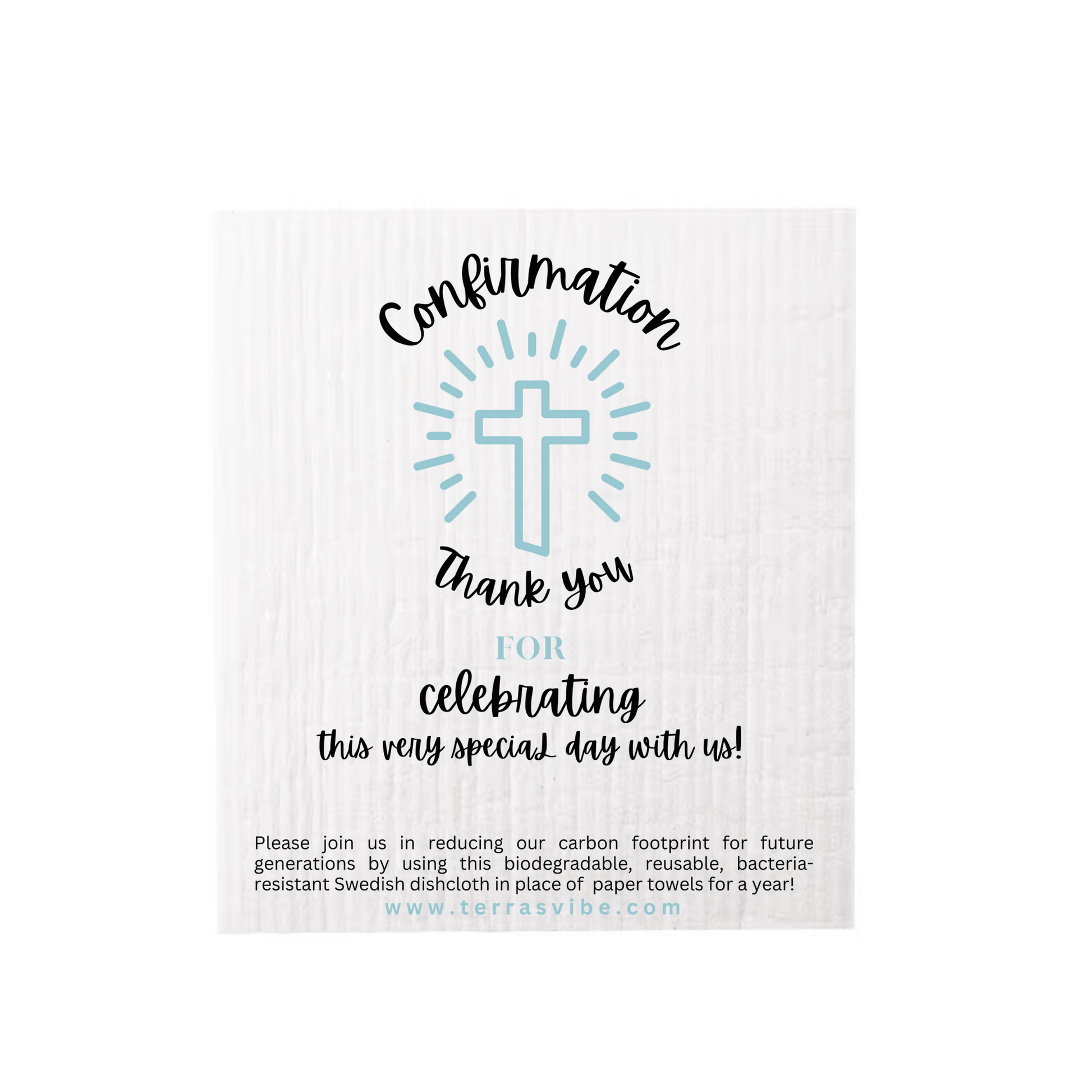 Printed Swedish Dishcloth Favors | Terra's Vibe