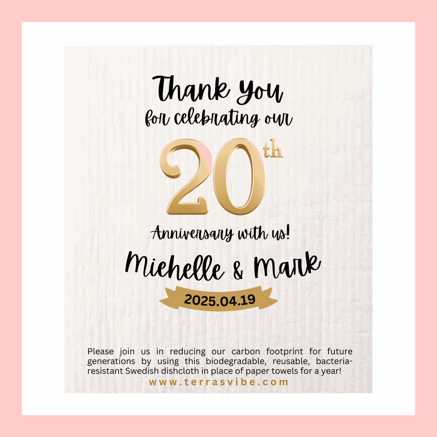 ANNIVERSARY PARTY FAVOUR ~ PERSONALIZED