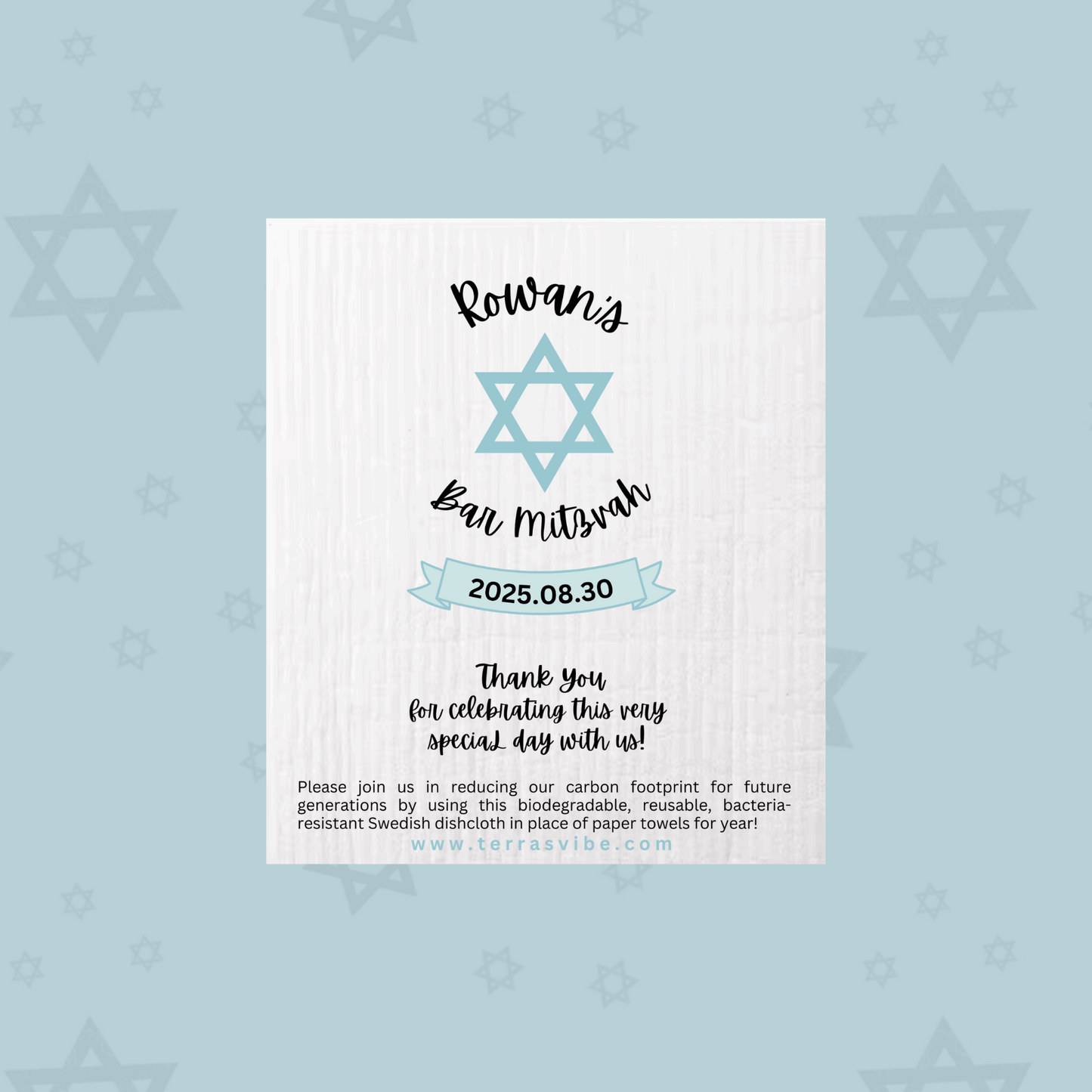 BAT or BAR MITZVAH FAVOUR ~ [pink or blue]