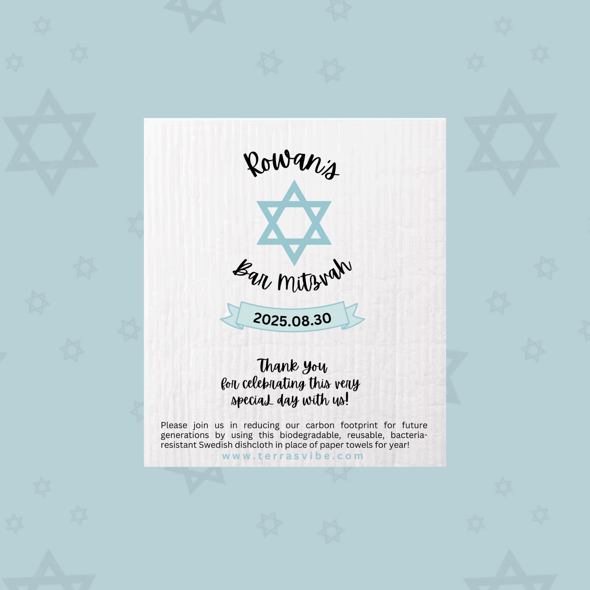 BAT or BAR MITZVAH FAVOUR ~ [pink or blue]