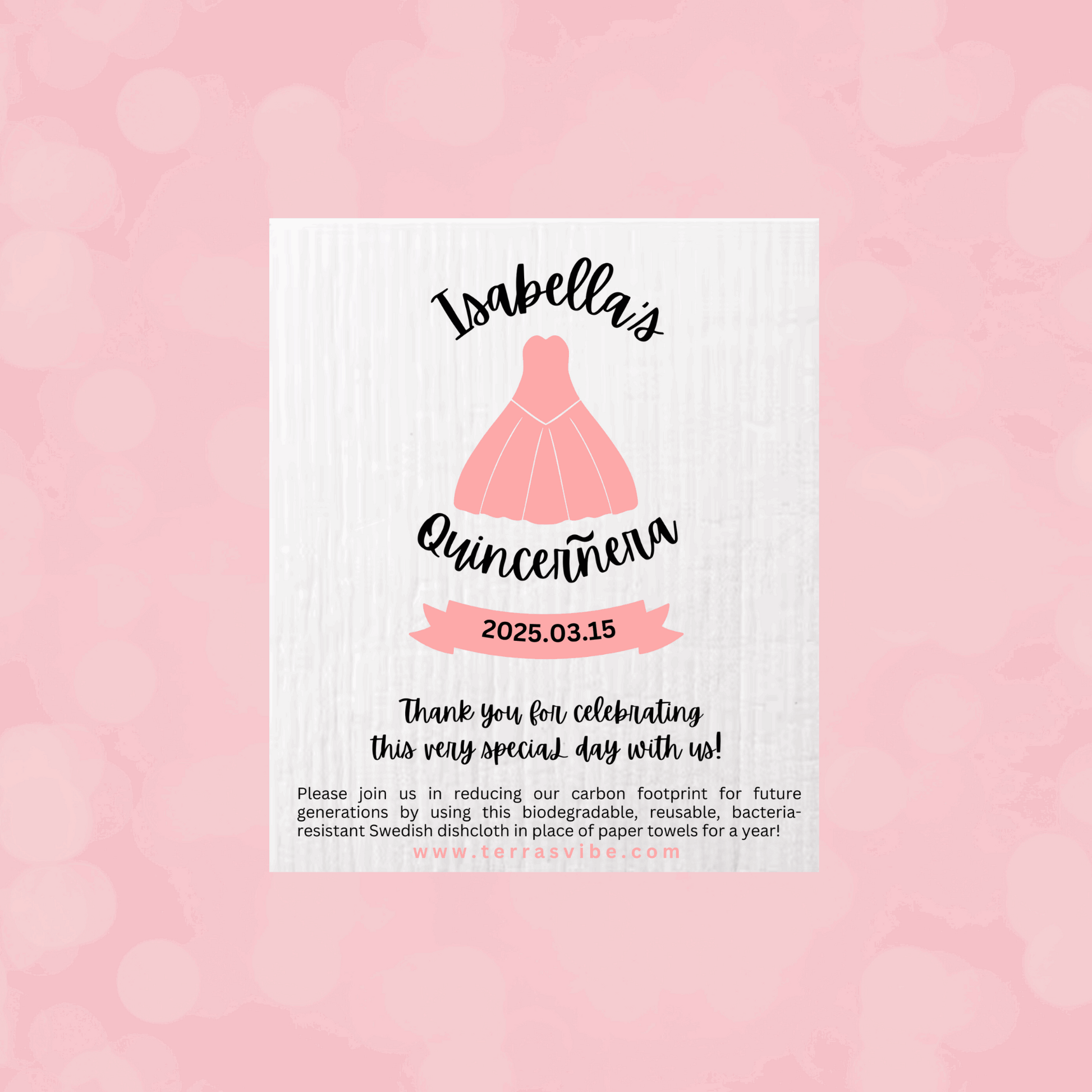Eco-Friendly Swedish Dishcloth | Quinceanera | Terra's Vibe