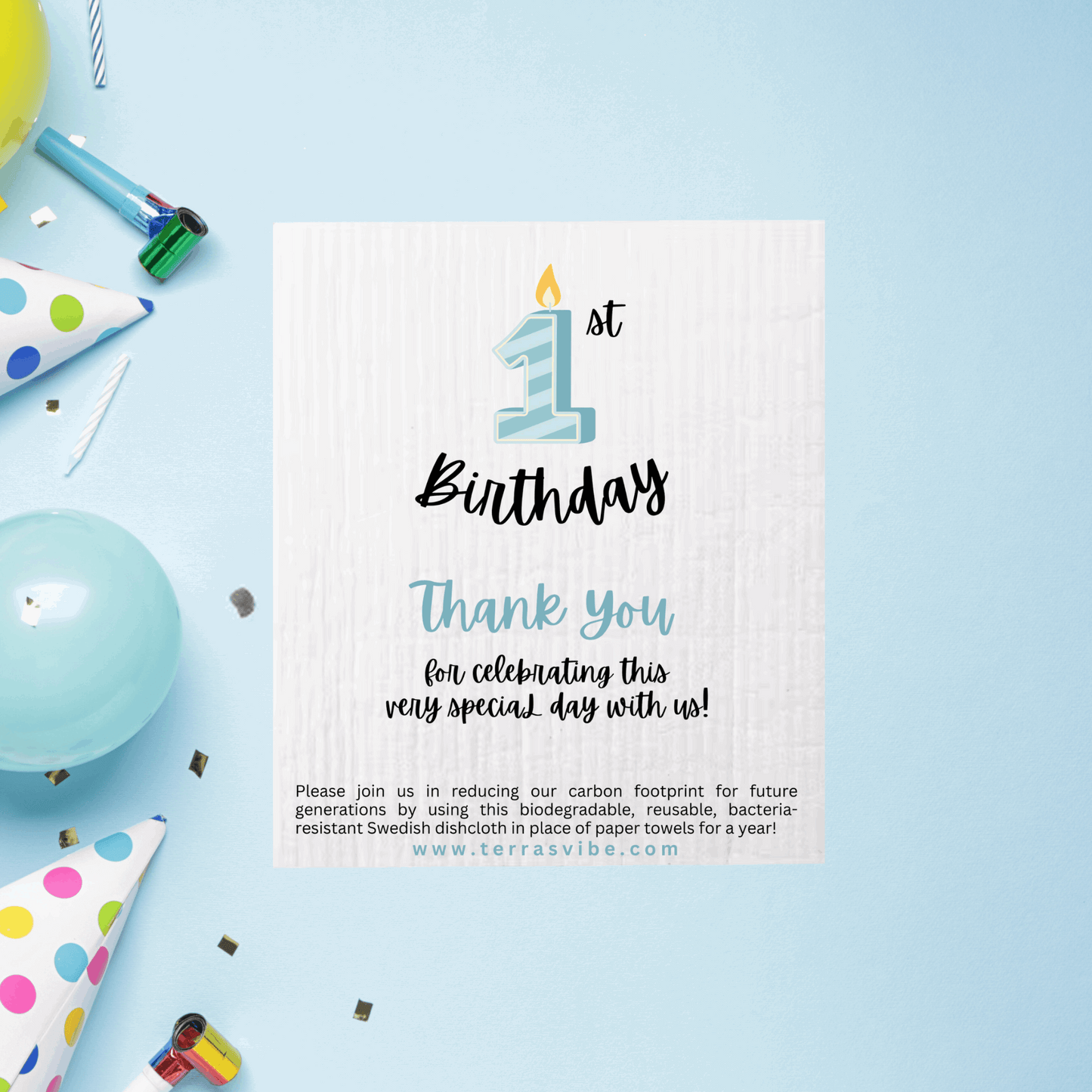 1st BIRTHDAY PARTY FAVOUR ~ [pink or blue]