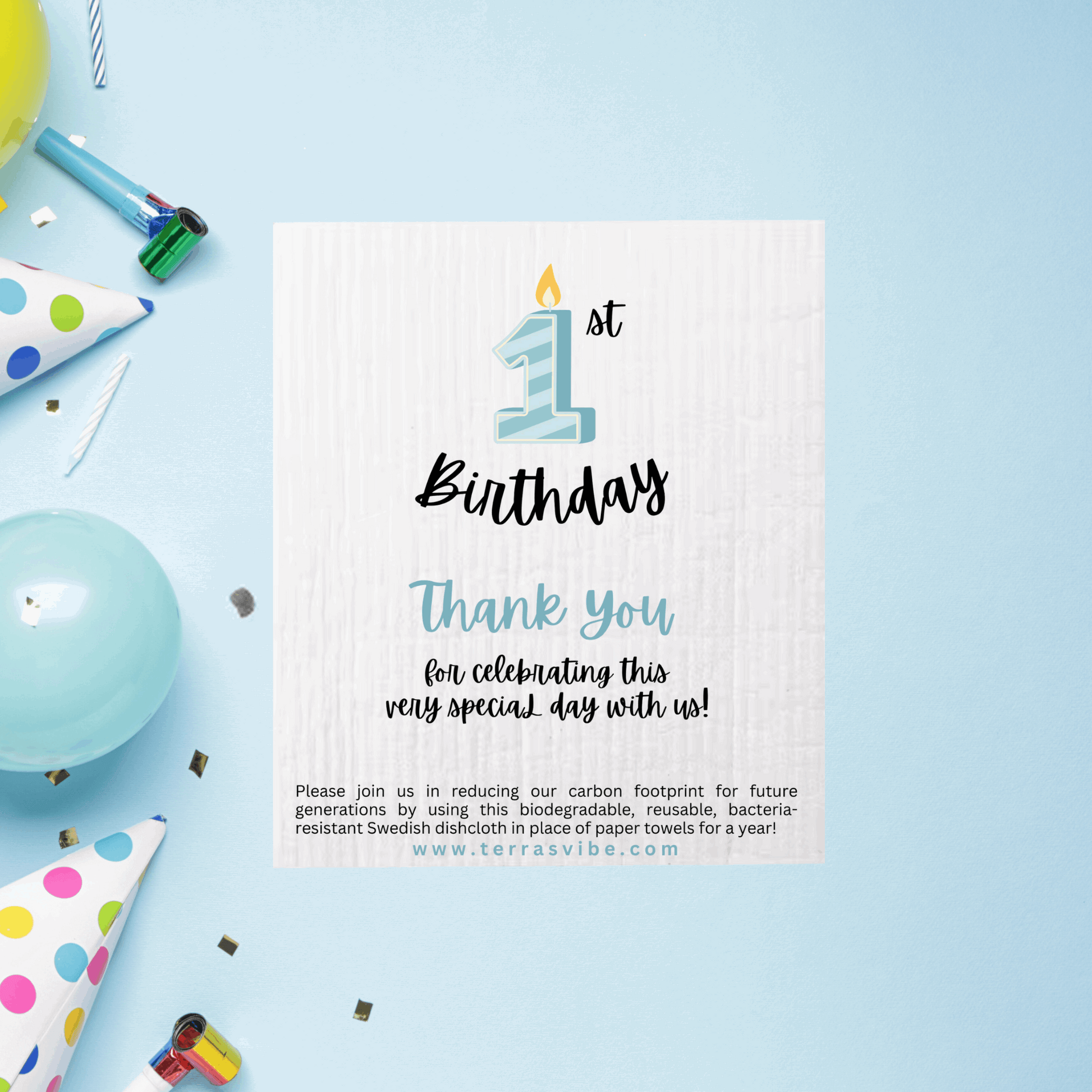 1st BIRTHDAY PARTY FAVOUR ~ [pink or blue]