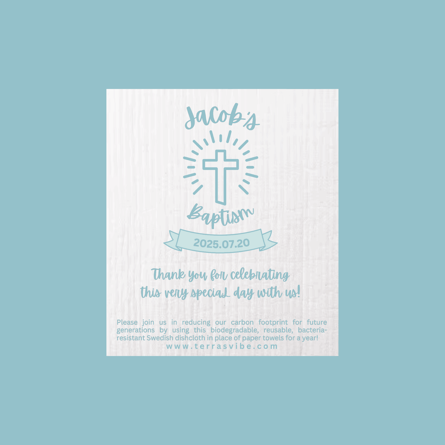 BAPTISM FAVOUR ~ PERSONALIZED ~ [pink or blue]