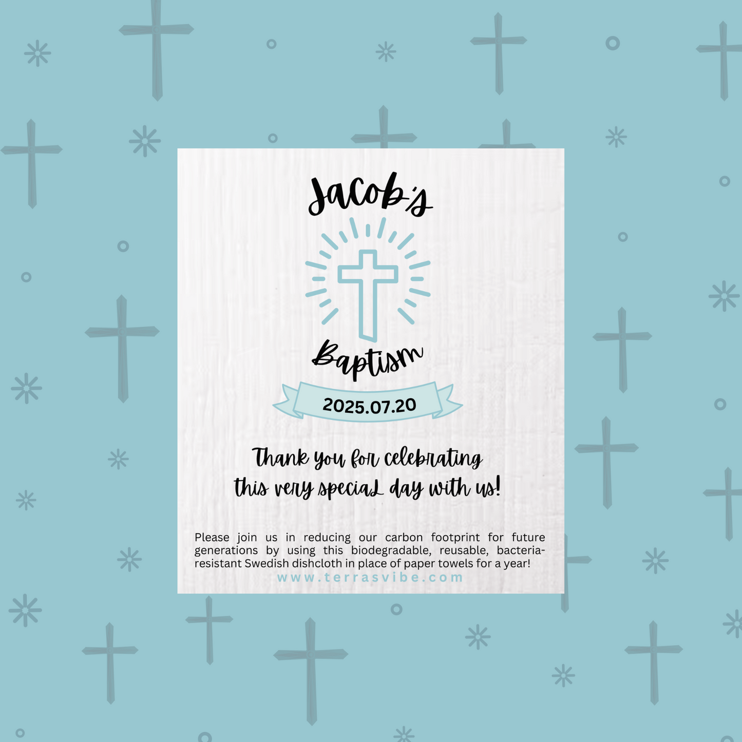 BAPTISM FAVOR ~ PERSONALIZED ~ [pink or blue]