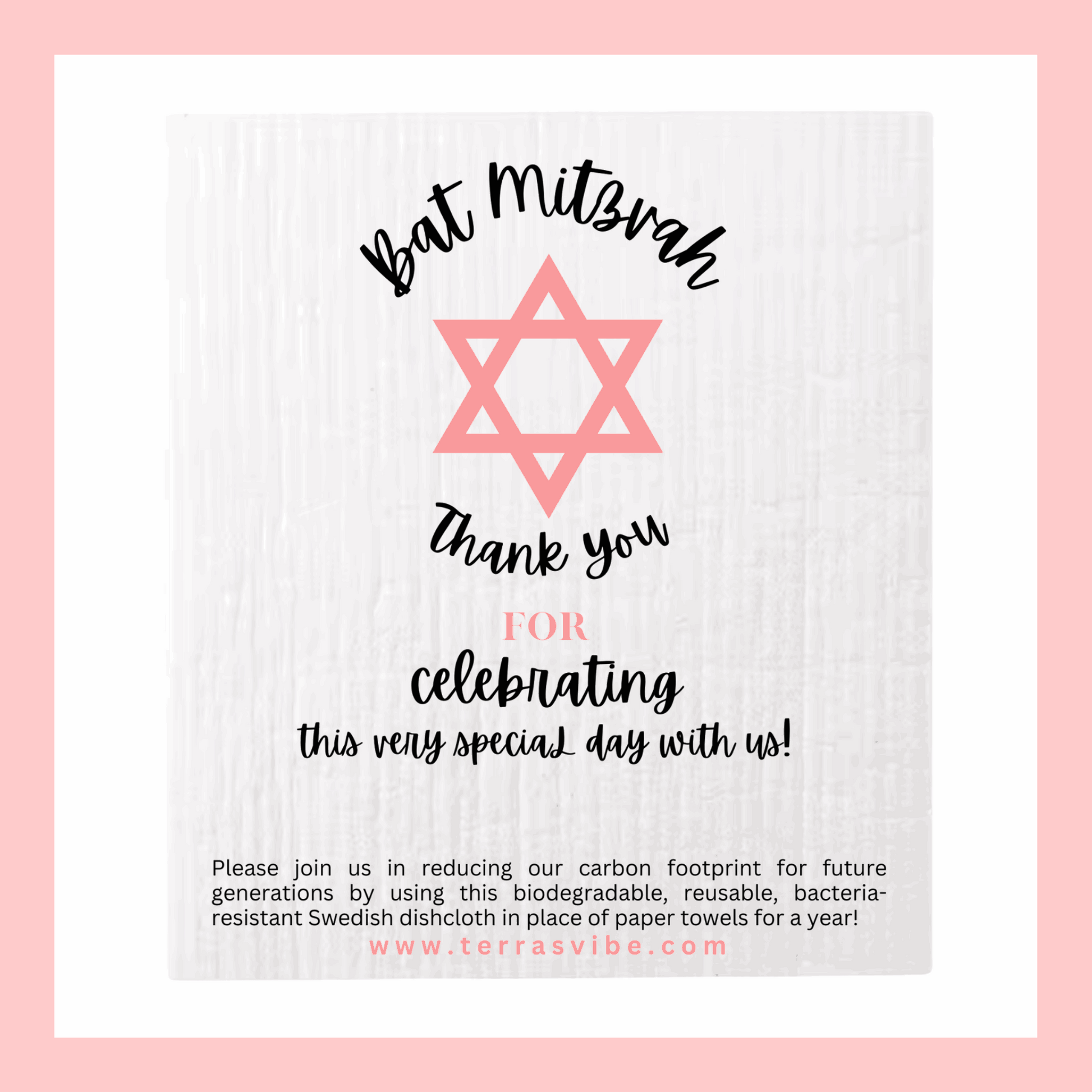BAT or BAR MITZVAH FAVOUR ~ [pink or blue]