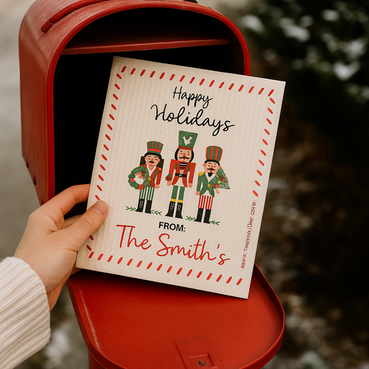 PERSONALIZED HOLIDAY NUTCRACKER- Swedish Cloth