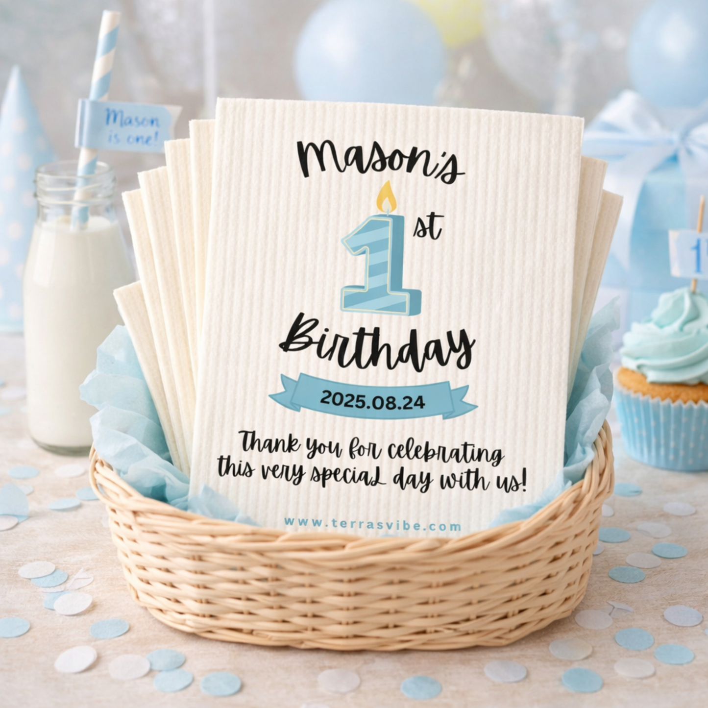 25 x Custom 1st BIRTHDAY PARTY -  any color