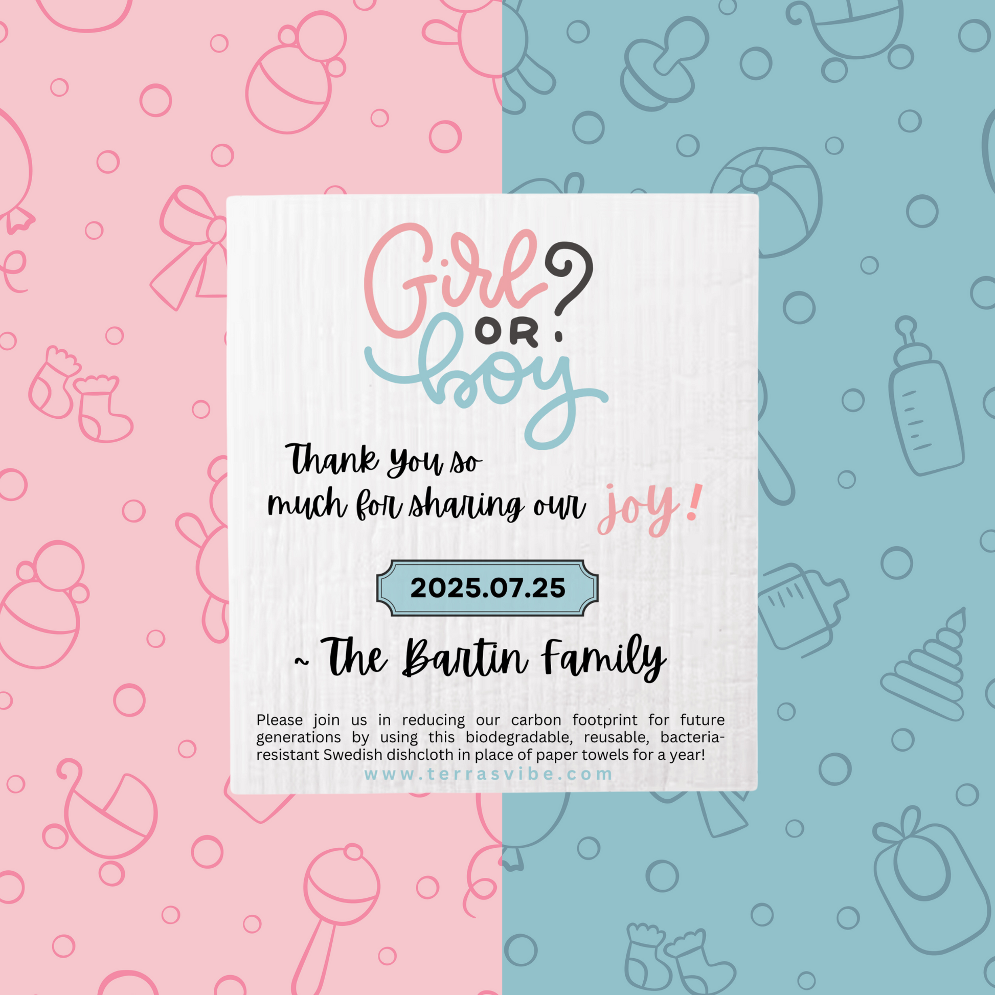 Gender Reveal Favors | Personalized Gender Reveal | Terra's Vibe