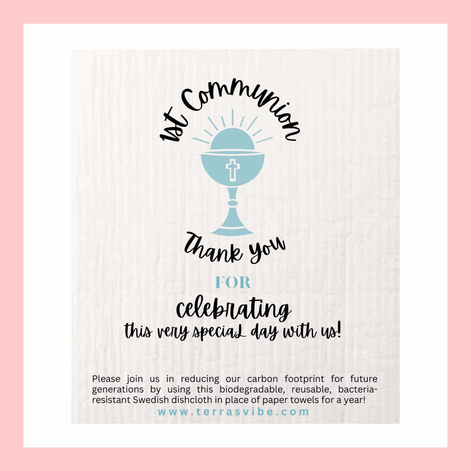 1st COMMUNION FAVOUR ~ PERSONALIZED ~ [pink or blue]