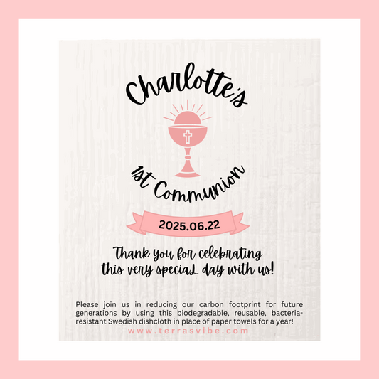 1st COMMUNION FAVOUR ~ PERSONALIZED ~ [pink or blue]