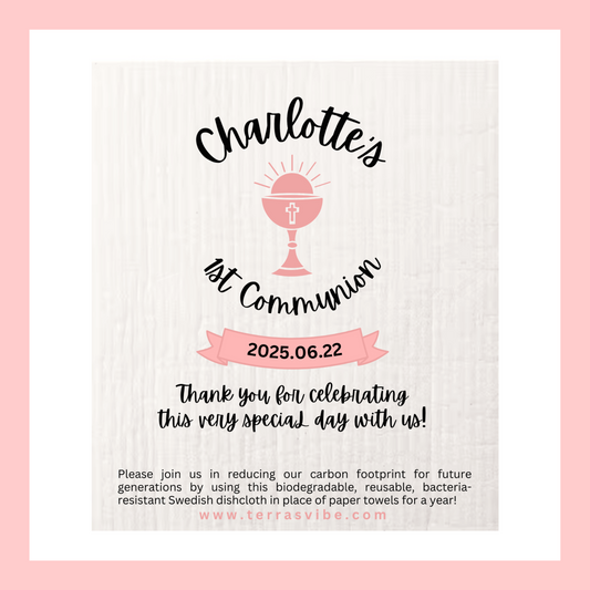 1st COMMUNION FAVOR ~ PERSONALIZED ~ [pink or blue]