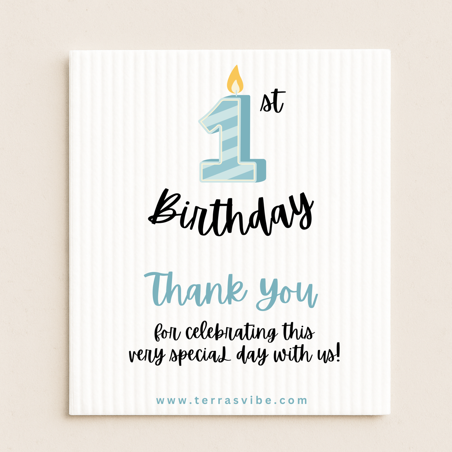 1st birthday swedish dishcloth party favor