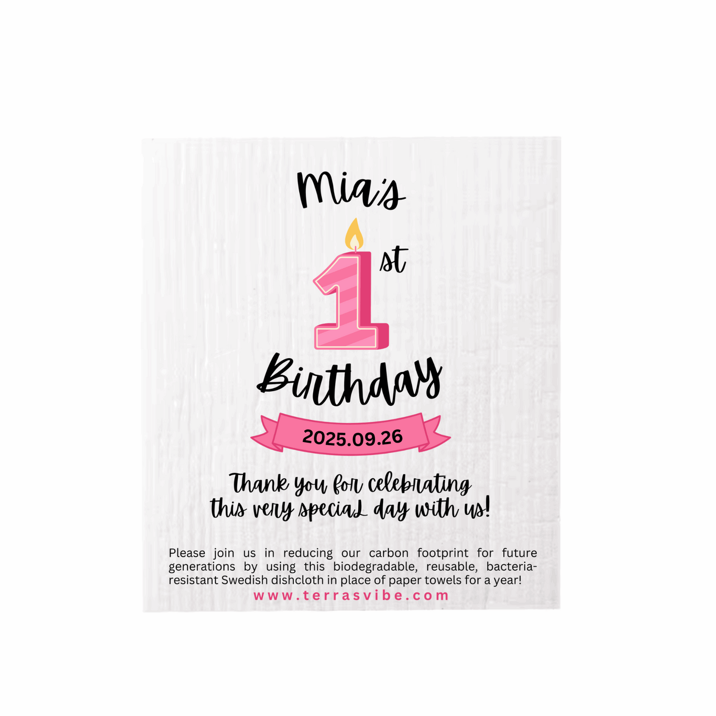 1st BIRTHDAY PARTY  ~ PERSONALIZED ~ [pink or blue]
