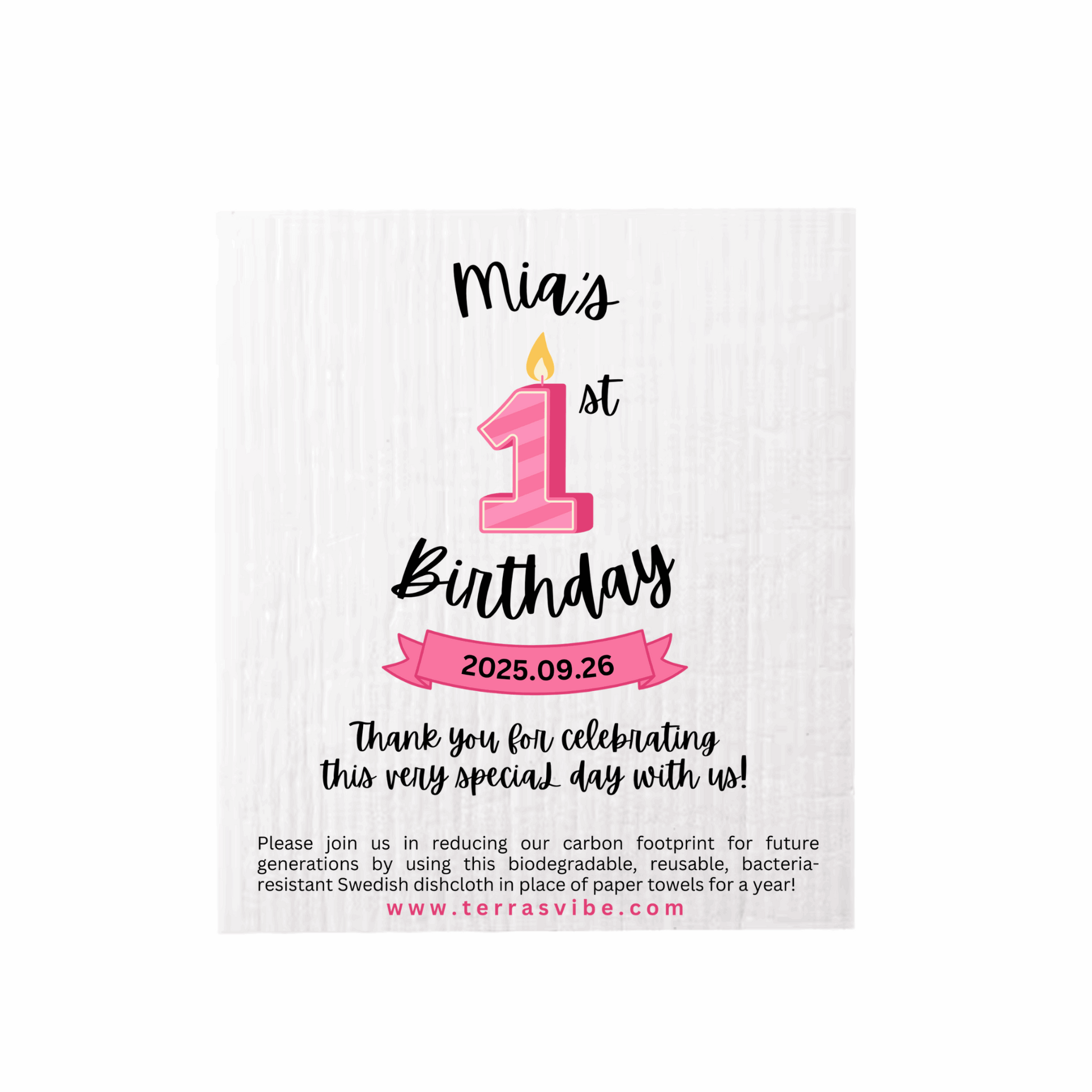 1st BIRTHDAY PARTY  ~ PERSONALIZED ~ [pink or blue]