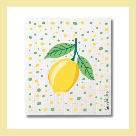 LEMON SQUEEZY ~ Swedish Dishcloth Set of 5