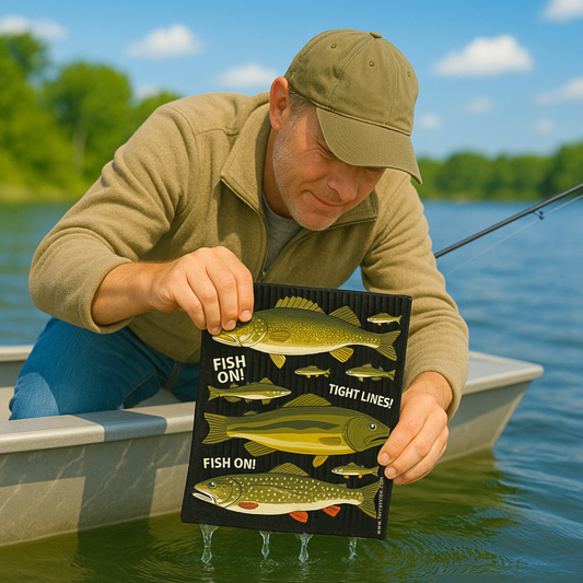 XL ANGLER ~ Swedish Cloth 10"x12"