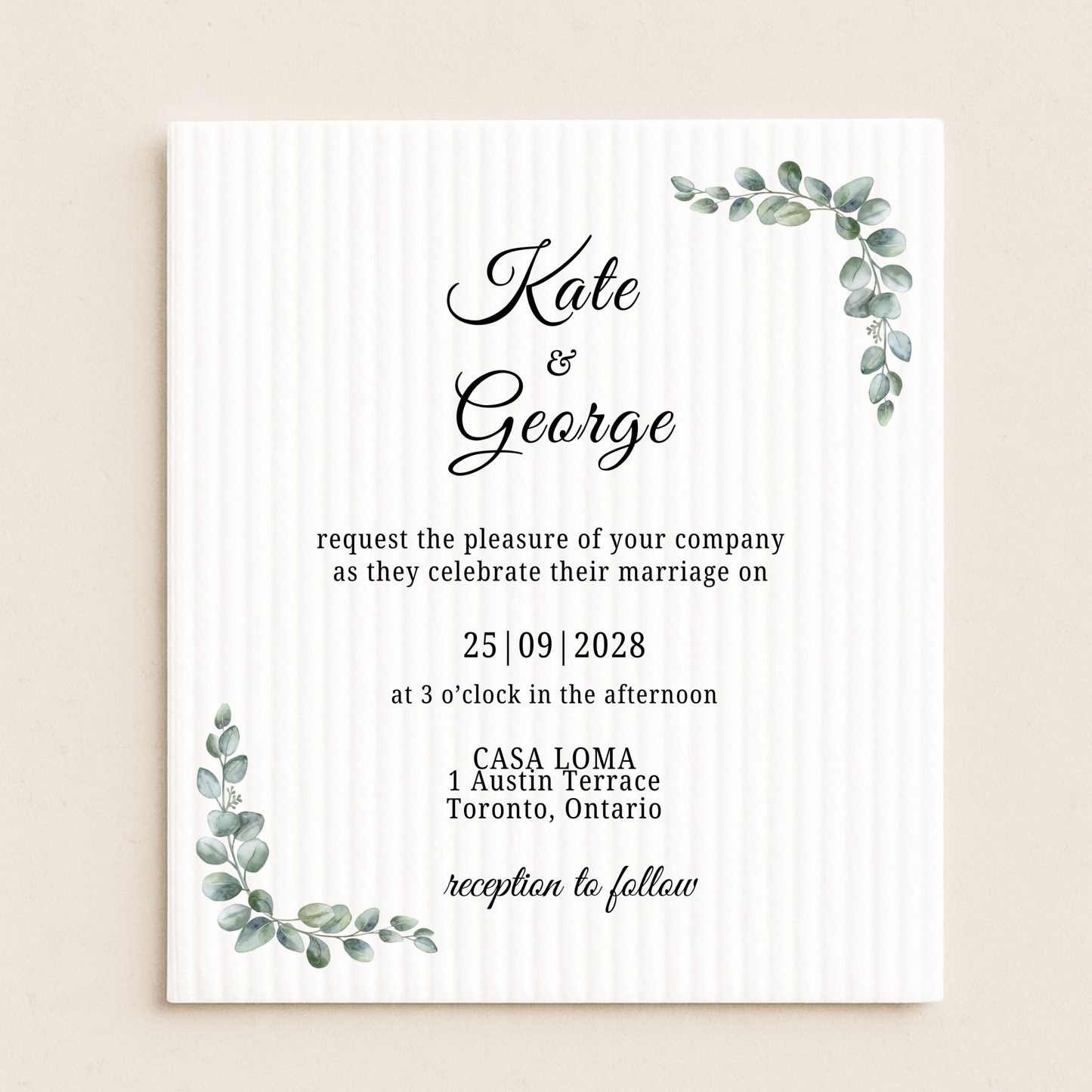 25 WEDDING INVITATIONS - any color