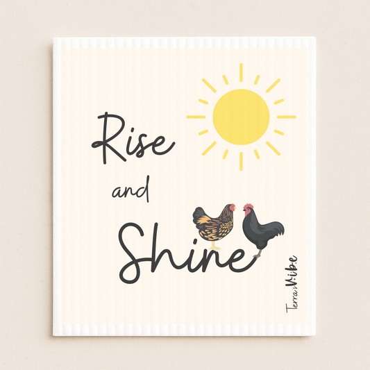 rise and shine chicken swedish dishcloth