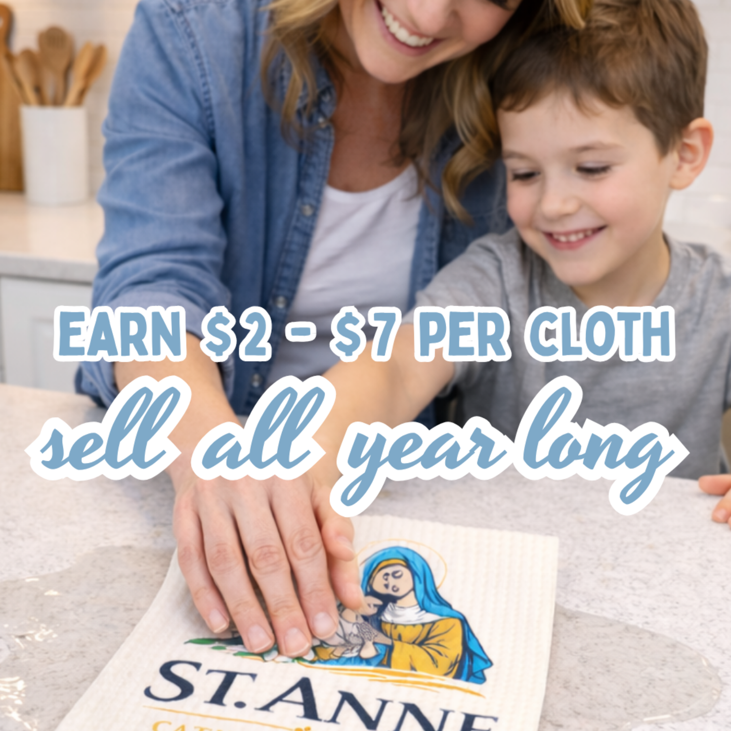 Fundraising Cloths for SCHOOLS and COMMUNITY EVENTS