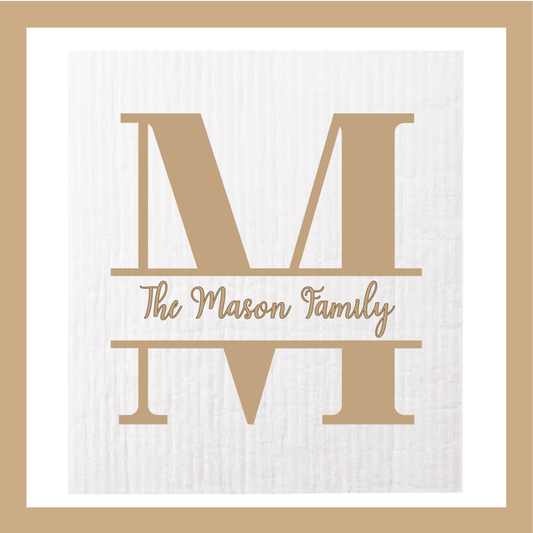 Print Your FAMILY NAME MONOGRAM on Swedish Cloths