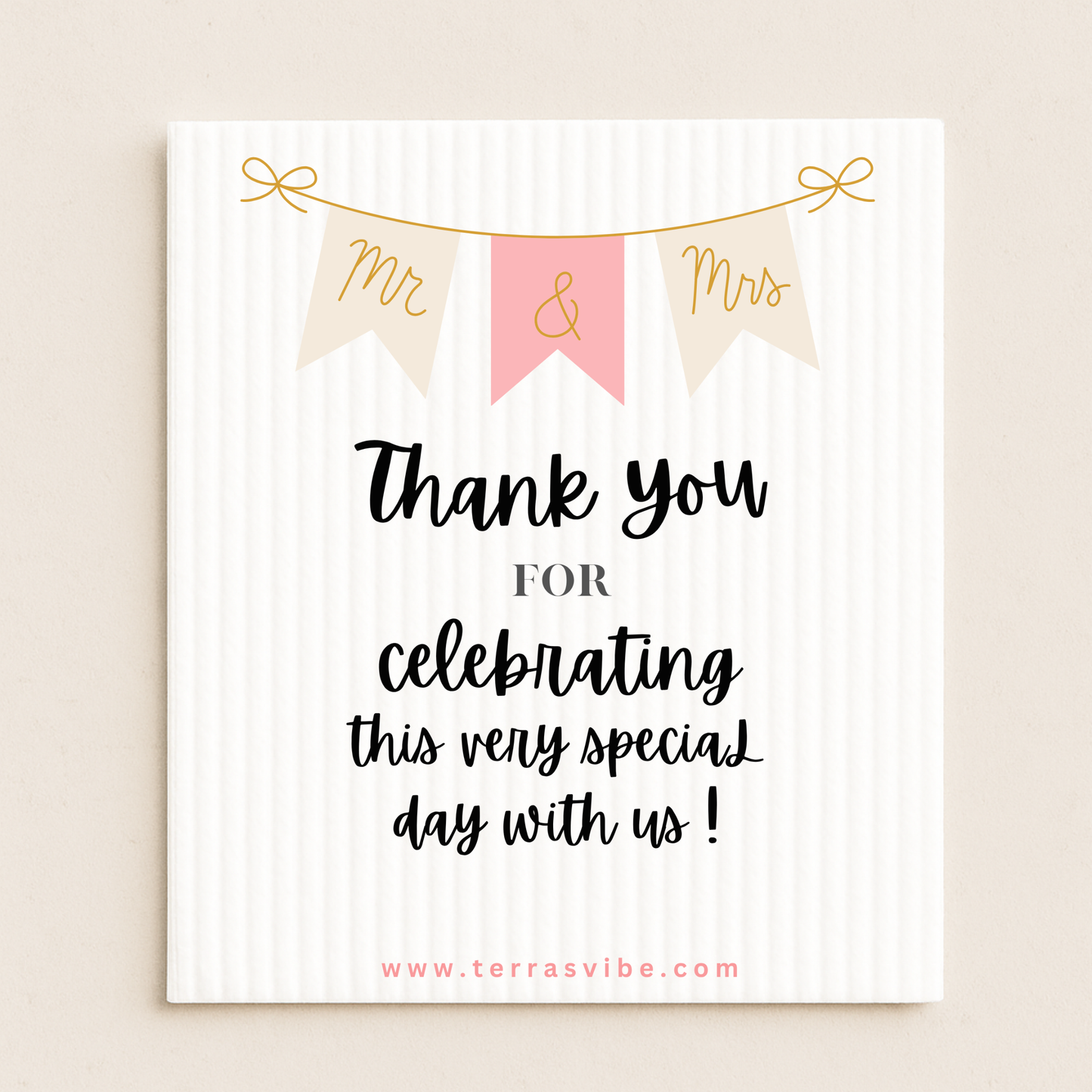 WEDDING GUEST FAVOR - pink or black