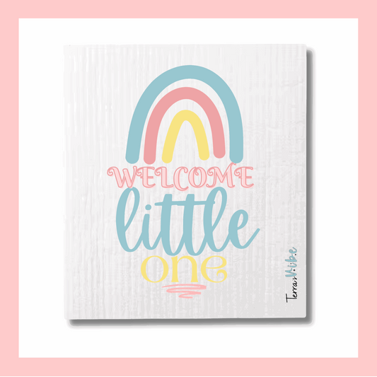 WELCOME LITTLE ONE ~ Single Swedish Dishcloth